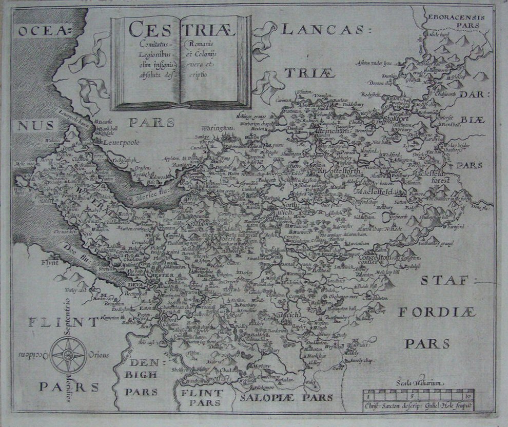 Map of Cheshire - Saxton-Hole